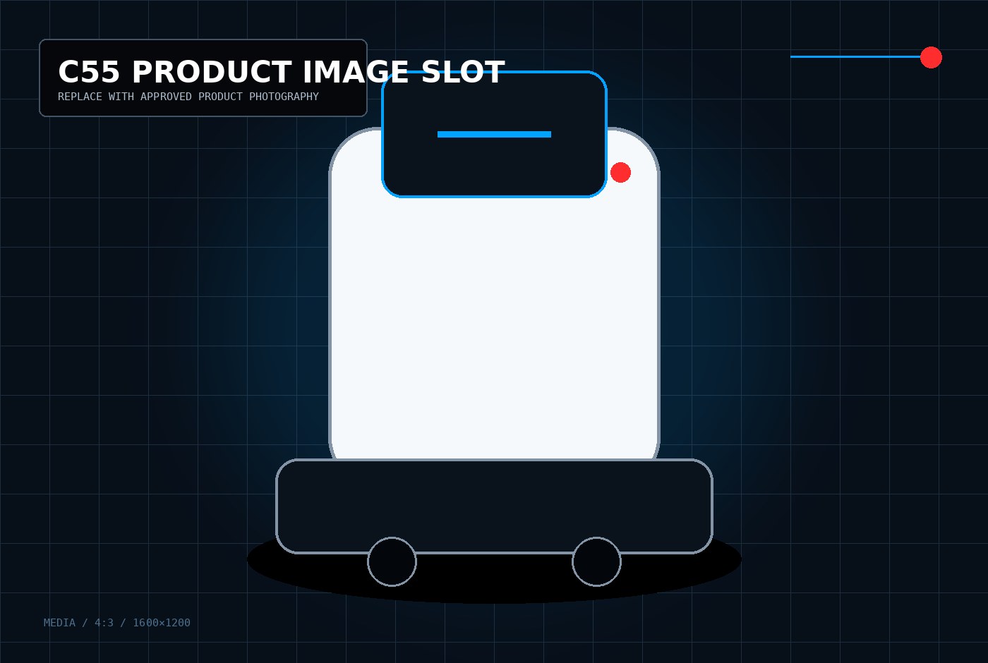 C55 product photography placeholder to be replaced with the approved robot image