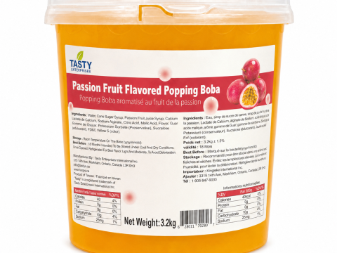 “Tasty” Passion Fruit Popping Boba