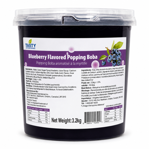“Tasty” Popping Boba au bleuet