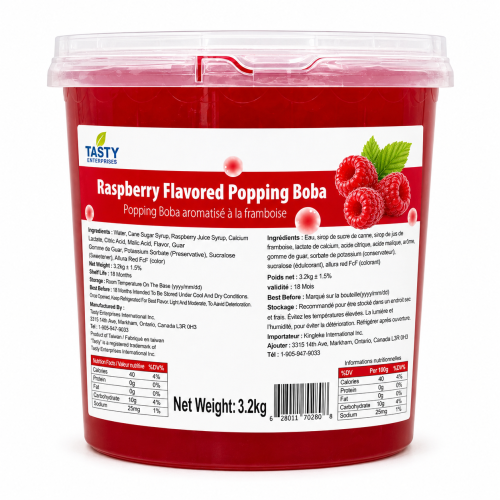 “Tasty” Raspberry Popping Boba