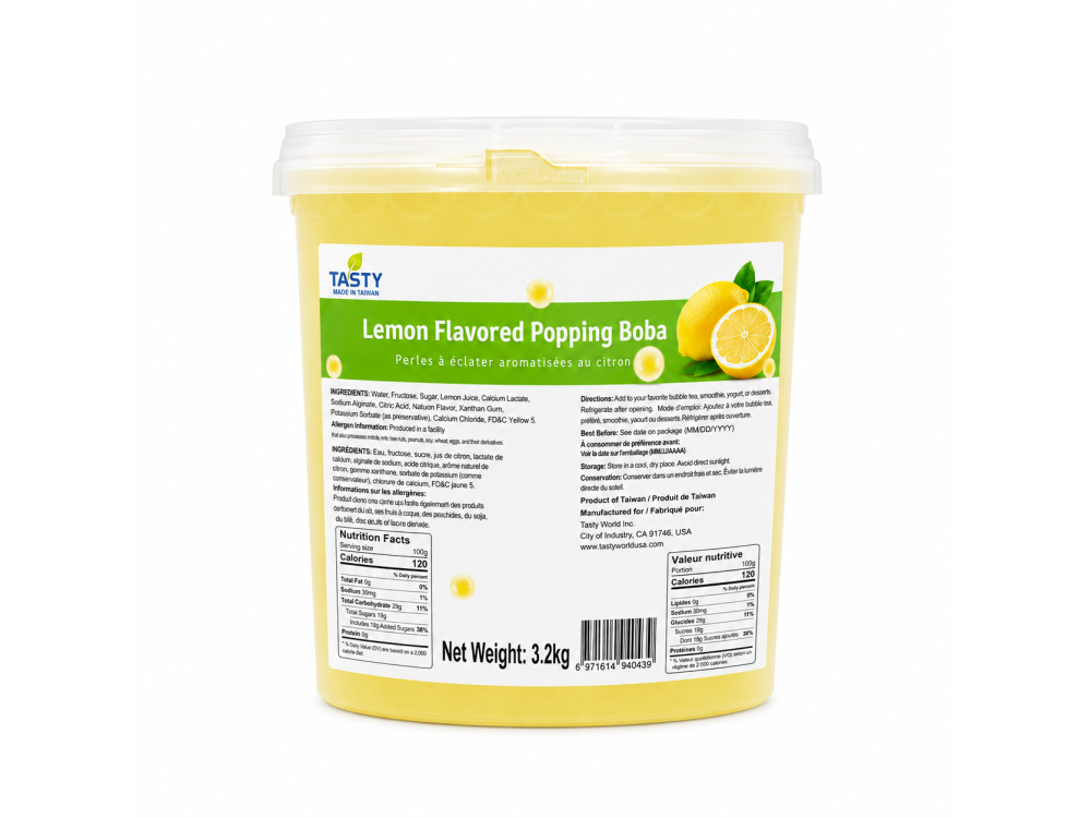 “Tasty” Lemon Popping Boba