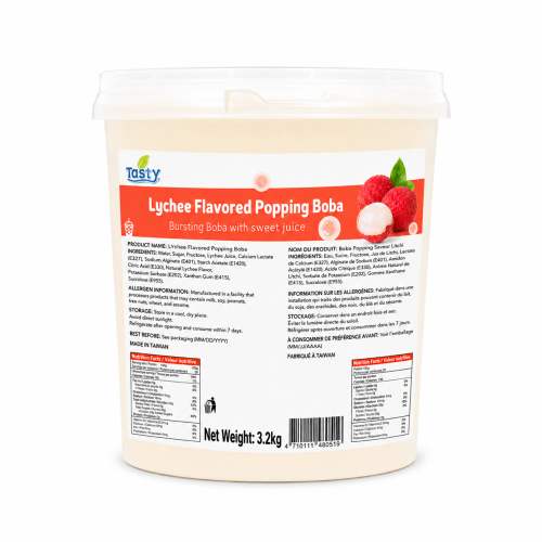 “Tasty” Popping Boba au litchi