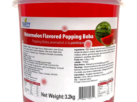 “Tasty” Watermelon Popping Boba