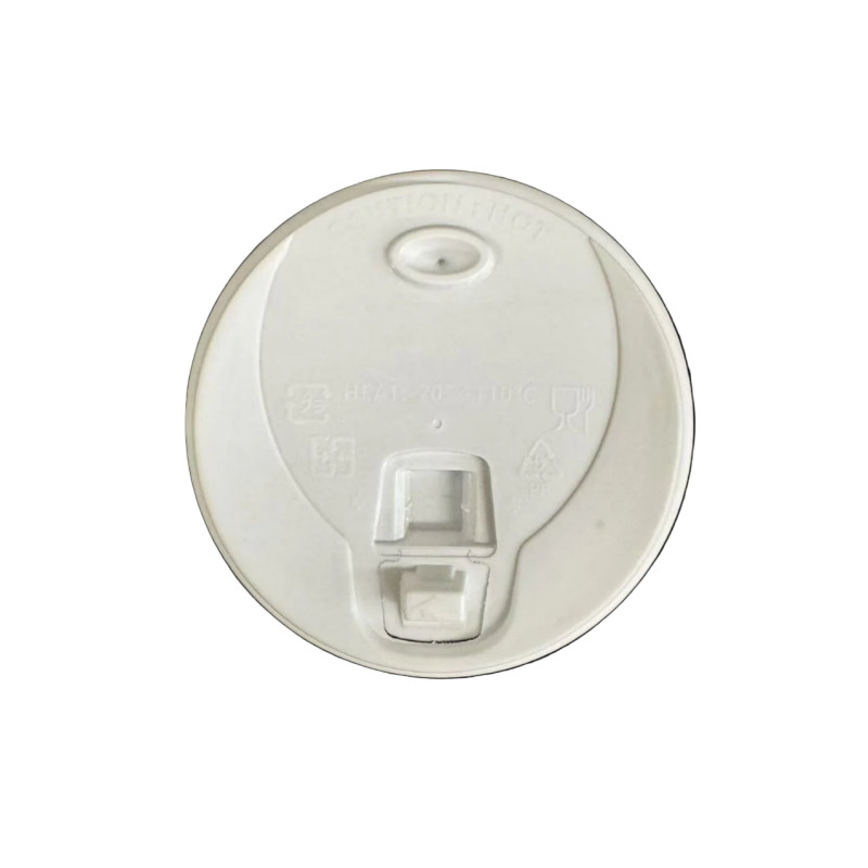 V690 PP White Plastic Coffee Cup Lid
